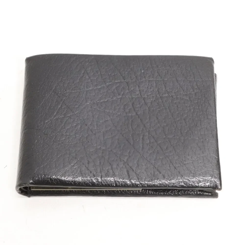 Vintage Genuine Leather Wallet Men S Bifold Bi-fold Black Pebbled ID Cards Cash